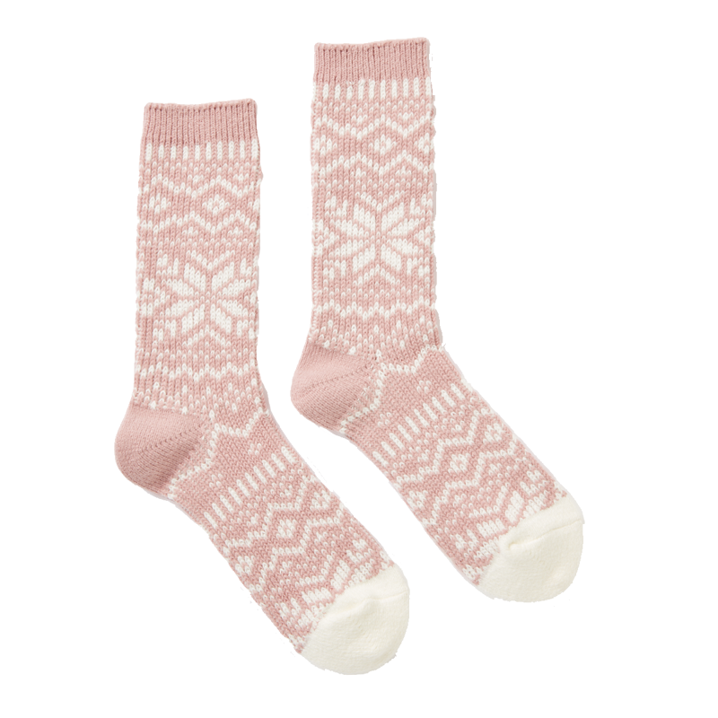 Joules Cosy Fairisle Socks - Pink